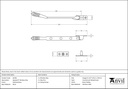 Polished Brass 8&quot; Reeded Stay - 46706 - Technical Drawing