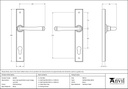 Polished Brass Avon Slimline Lever Espag. Lock Set - 46548 - Technical Drawing