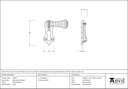 Polished Brass Beehive Escutcheon - 83554 - Technical Drawing