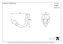 Polished Brass Coat Hook - 83524 - Technical Drawing