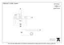 Polished Brass Cranked Stay Pin - 33458 - Technical Drawing