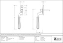 Polished Brass Hinton Espag - LH - 46702 - Technical Drawing