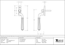 Polished Brass Hinton Espag - RH - 46701 - Technical Drawing