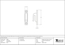 Polished Brass Hook Plate - 83687 - Technical Drawing