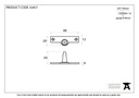 Polished Brass Offset Stay Pin - 33457 - Technical Drawing