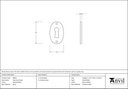 Polished Brass Oval Escutcheon - 83812 - Technical Drawing