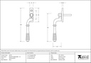 Polished Brass Reeded Espag - LH - 46710 - Technical Drawing