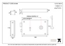 Polished Brass Right Hand Rim Lock - Large - 83588 - Technical Drawing