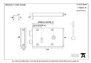 Polished Brass Right Hand Rim Lock - Small - 83580 - Technical Drawing