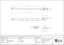 Polished Bronze 10&quot; Avon Stay - 45927 - Technical Drawing