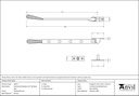 Polished Bronze 10&quot; Hammered Newbury Stay - 46157 - Technical Drawing