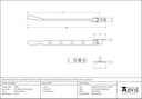 Polished Bronze 10&quot; Newbury Stay - 91956 - Technical Drawing