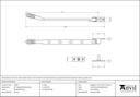 Polished Bronze 10&quot; Reeded Stay - 91939 - Technical Drawing