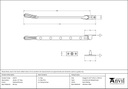 Polished Bronze 12" Hinton Stay - 45373 - Technical Drawing