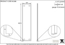 Polished Bronze 425mm Art Deco Fingerplate - 45388 - Technical Drawing