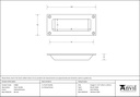 Polished Bronze Flush Handle - 91960 - Technical Drawing