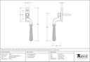 Polished Bronze Hammered Newbury Espag - RH - 45923 - Technical Drawing