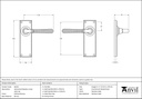 Polished Bronze Hammered Newbury Lever Latch Set - 46226 - Technical Drawing