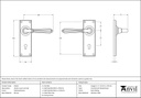 Polished Bronze Hinton Lever Lock Set - 45334 - Technical Drawing