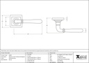 Polished Bronze Newbury Lever on Rose Set (Square) - 46068 - Technical Drawing