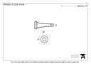 Polished Bronze Projection Door Stop - 91958 - Technical Drawing