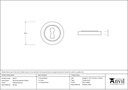 Polished Bronze Round Escutcheon (Plain) - 46117 - Technical Drawing