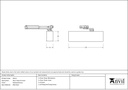 Polished Bronze Size 2-5 Door Closer & Cover - 50112 - Technical Drawing
