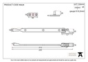 Polished Chrome 10" Avon Stay - 90428 - Technical Drawing