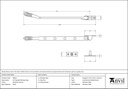 Polished Chrome 10" Reeded Stay - 90334 - Technical Drawing