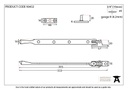 Polished Chrome 12" Avon Stay - 90432 - Technical Drawing