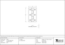 Polished Chrome 2.5&quot; Butt Hinge (pair) - 49927 - Technical Drawing