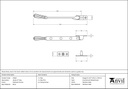 Polished Chrome 8&quot; Hinton Stay - 45362 - Technical Drawing