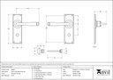 Polished Chrome Avon Lever Bathroom Set - 90367 - Technical Drawing