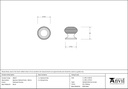 Polished Chrome Beehive Cabinet Knob 30mm - 90337 - Technical Drawing