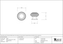 Polished Chrome Beehive Cabinet Knob 40mm - 90336 - Technical Drawing