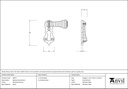 Polished Chrome Beehive Escutcheon - 90277 - Technical Drawing