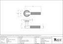 Polished Chrome Brompton Lever on Rose Set (Beehive) - 45665 - Technical Drawing