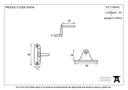 Polished Chrome Cranked Casement Stay Pin - 45454 - Technical Drawing