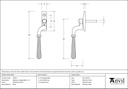 Polished Chrome Hammered Newbury Espag - LH - 45918 - Technical Drawing