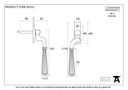 Polished Chrome Hinton Espag - LH - 45352 - Technical Drawing