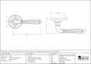 Polished Chrome Hinton Lever on Rose Set - 45315 - Technical Drawing