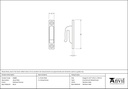 Polished Chrome Hook Plate - 83688 - Technical Drawing