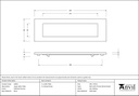 Polished Chrome Large Letter Plate - 33052 - Technical Drawing