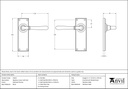 Polished Chrome Newbury Lever Latch Set - 91422 - Technical Drawing