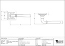 Polished Chrome Newbury Lever on Rose Set (Square) - 46056 - Technical Drawing