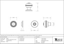 Polished Chrome Prestbury Cabinet Knob 32mm - 90341 - Technical Drawing