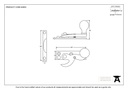 Polished Chrome Prestbury Sash Hook Fastener - 83892 - Technical Drawing
