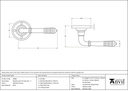 Polished Chrome Reeded Lever on Rose Set - Unsprung - 50088 - Technical Drawing