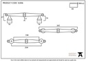 Polished Chrome Regency Pull Handle - Large - 92096 - Technical Drawing