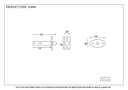 Polished Chrome Security Door Bolt - 91898 - Technical Drawing